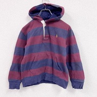 古著RALPH LAUREN POLO 條紋衛衣/連帽衫，紅藍配色，小號