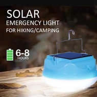 【 8 Hours 】USB rechargeable solar emergency LED light with power bank for phone solar camping light 