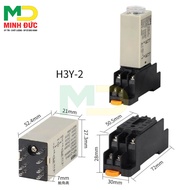 Mini Timer H3Y-2, H3Y-4 voltage 220VAC 30M 8-pin time relay, 14 small flat pins (base included)