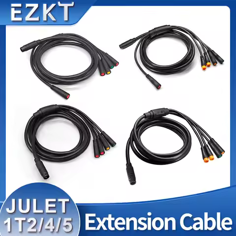 Jule 1T4 1T5 1T2 Waterproof Cable for Conversion Ebike Kit Display Brake Lever Throttle Connector El