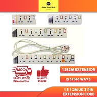 [MaxShure] CLEAR STOCK 2 WAYS / 3 WAYS / 5 WAYS / 6 WAYS UK 3 Pin + Euro 2 Pin Easy Plug-In Design E