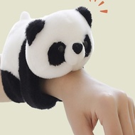 Cute Panda Plush Snap Bracelet Soft Slap Wrist Band Toy