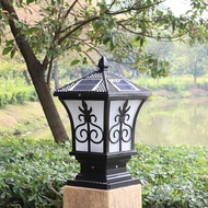Solar Garden Pillar Light Garden Villa Gate Pillar Light Outdoor Fence Pillar Light Waterproof Outdo