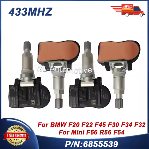 Set of (4) TPMS 6855539 Tire Pressure Sensor for BMW 1 2 3 4 i3 i8 X1 X2 X5 X6 Mini Countryman 68562