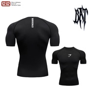 Born Athlete Gymshark Seemless | Premium Spandex Compression T-Shirt | Men's Muscle Fit Gym Shirt Sh