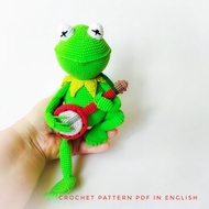 Amigurumi Kermit青蛙钩针图案英文PDF。 青蛙amigurumi图案