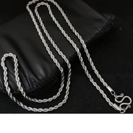 3mm Thickness Stainless Steel Rope Chain One Hook Amulet Necklace.