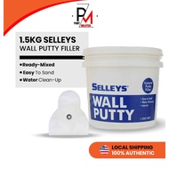 Selleys Wall Putty Filler Wall Putty Stone Plaster Partition White 1.5Kg Putty Filler Wall Plaster