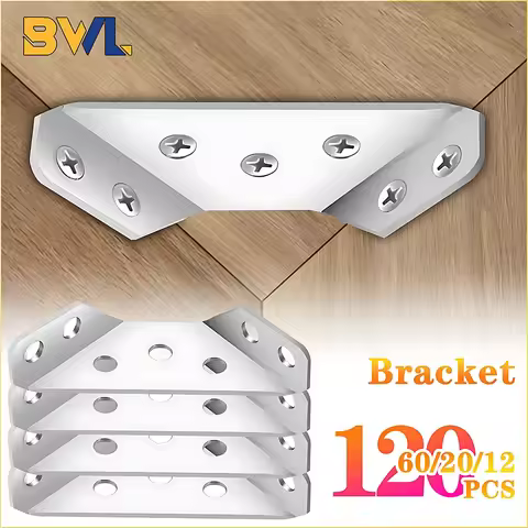 90 Degree Wooden Plank Bracket Stainless Steel Fixed Bracket Furniture Plank Iron Connectors Multi-f