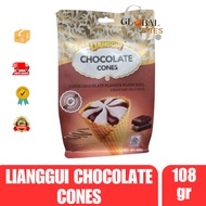 Lianggui Chocolate Cones 108g Cones Chocolate Flavor Wafer Roll Chocolate Biscuit Ice Cream Shape