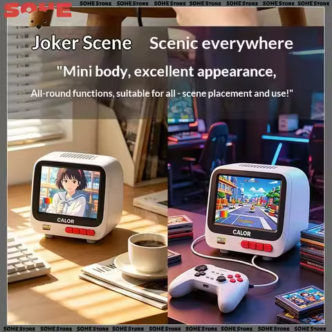 Calor Retro TV Android Game TV Nostalgia 4.0-inch iPS TV Mini TV HDMI Controller Keyboard Computer D
