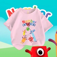 Hot Sale Childrens T-shirt Numberblocks no.4 Printed Cotton 1 Fabric Comfortable To Wear Not Shrink 