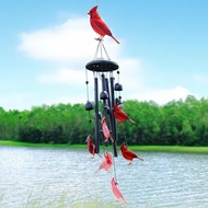 Outdoor Cardinal Wind Chimes Garden Courtyard Red Clothes Bishop Metal Wind Chimes Decoration Pendan