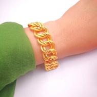 Ready Stock🌹COP 916 Emas Bangkok R.Tangan Coco (Lebar:2CM) Gold 999.9 Plated Bracalets  EBRTCocoS B1