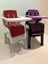 Nuna ZAAZ高腳餐椅(紅白、黑紫）