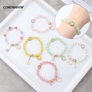 COMOWANYW Bohemian Bracelet, Elastic Multicolor Korean Daisy Bracelet, Gifts Lucky Crystal Beaded Br