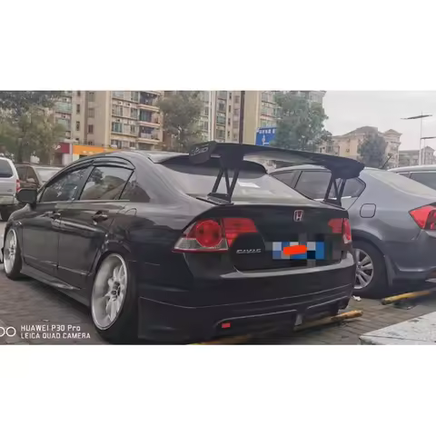 FOR Honda Civic 2006-2012 Universal Spoiler FD Style Carbon Fiber Rear Trunk Spoiler