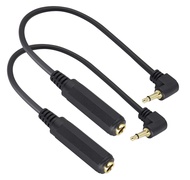 zdyCGTime (2Pack 6.35mm 1/4" Mono to 90 Degree 3.5mm 1/8" TS Mono Connectors Cable Right Angle 3.5mm