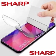 Sharp Aquos Sense 7 Plus Hydrogel Anti-Scratch Full Cover Front Rear Clear Matte Blue Tempered Glass
