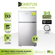 HOMEFUN 2 door Fridge 145L Large capacity 5 Star Fridge Refrigerator Household peti ais冰箱