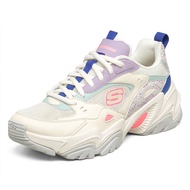 รองเท้าวิ่ง Skechers สำหรับผู้หญิง ระบายอากาศได้ดี สไตล์พ่อ รองเท้าวิ่งลายแพนด้า สวมใส่สบาย รองเท้าว