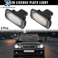 X AUTOHAUX 2pcs LED License Plate Light Car Number Lamp Replacement White Light for Mercedes-Benz C3