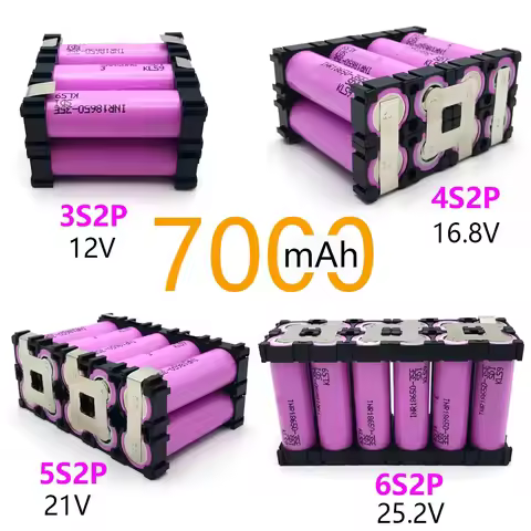 Customized welding 18650 battery pack 18650-35E battery pack 3500mAh/7000mAh battery pack 7.4V to 25