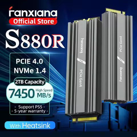 Fanxiang S880R 7450MB/s SSD NVMe M.2 2280 4TB 2TB 1TB Internal Solid State Hard Disk With Heatsink S