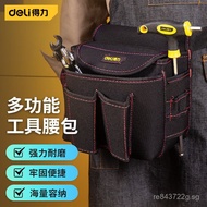 DL-P4Deli Polyester Electrician Bag  Tools220x140x200m Waist Bag Hanging Bag Installation and Mainte