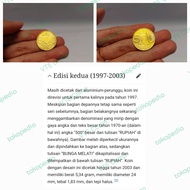 uang koin set 500 rupiah tahun 1997-2003