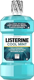 Listerine Cool Mint Antiseptic Mouthwash for Bad Breath, Plaque and Gingivitis, 1.5 l