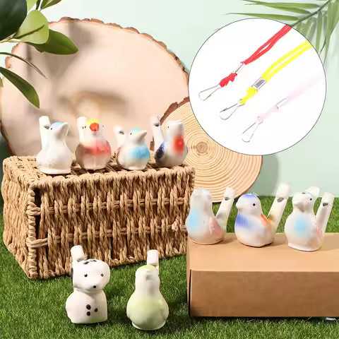 1Pc Coloured Drawing Water Bird Whistle Musical Instrument Cute Outdoor Team Sports Whistle
