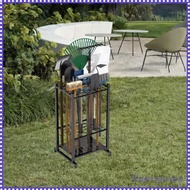 [FinevipsMY] Garden Tool Organizer Carbon Steel Metal Tool Shelf for Yard Home Outdoor