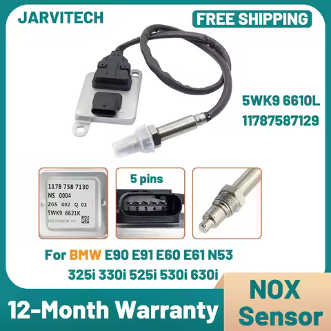 New NOX Sensor Nitrogen Oxide Sens 5WK9 6610L 11787587129 For BMW E90 E91 E60 E61 N53 325i 330i 525i