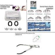 【in stock】Dental Matrices Band Matrix Sectional Contoured Kit Metal Rings/Sectional Contoured Metal 