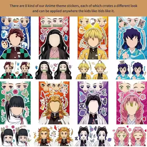 Demon Slayer: Kimetsu No Yaiba Changing Stickers Iguro Obanai Kamado Tanjirou Anime Peripheral Creat