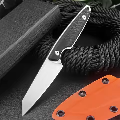 New High Hardness RMJ Camping Fixed Blade Knife 8Cr13MoV Blade Micarta Handle Jungle Outdoor Knife C