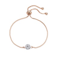 HYL JEWELRY COD Couple Gelang titanium lapis emas bola kristal berlian xuping 27b