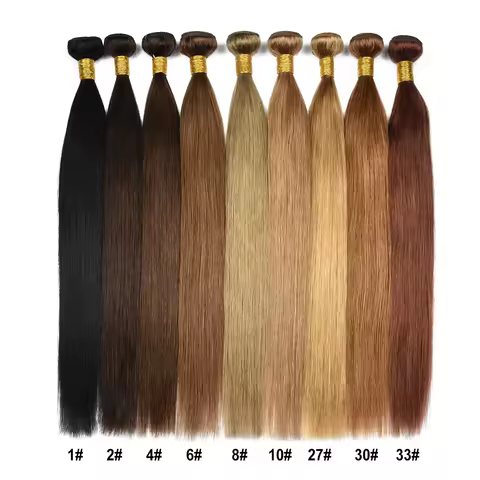 #6 #8 #10 Straight Human Hair Bundles Wholesale Hair Weaving Bundles Customize Hair Extension Remy H