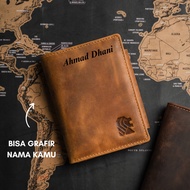 Aslan Wallet, 100% Premium Genuine Cowhide Men's Bifold Wallet Dompet Lelaki Kulit Original