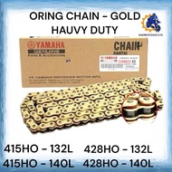 YAMAHA GOLD O RING CHAIN 428 415 HO 132 140 L 428HO 415HO RANTAI ORING CHAIN RED