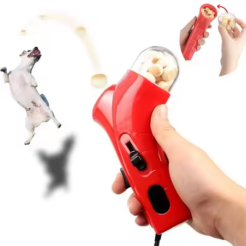Dog Snack Catapult Launcher Dog Cat Treat Launcher Snack Food Feeder Catapult Pet Interactive Traini