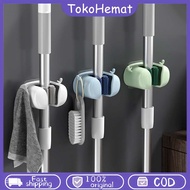 GANTUNGAN White Broom Hanger, Broom Clamp, Wall Mounted Mop Hook, Mop Broom Holder MultifunctionalHO