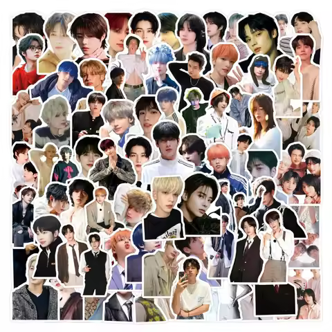110PCS TXT Men's Group Post Stickers Graffiti SOOBIN Stickers DIY Diary Phone Case Handmade Scrapboo