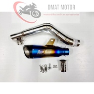 Sale คอท่อสแตนเลส คอท่อ Suzuki GSX150 ขนาดคอท่อ 2 นิ้ว พร้อมปลายท่อ SC โปร Moto GP ตัวอ้วน ฟรีแคทลดเ