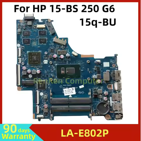 DKL50 LA-E802P For HP 15-BS 250 G6 15q-BU Laptop Motherboard DDR4 with I5-8250U CPU Radeon M520 2GB 