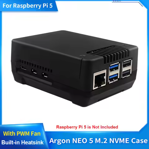 Argon NEO 5 M.2 NVME PCIE Case for Raspberry Pi 5 Built-in Heatsink with PWM Fan for Boot Raspberry 