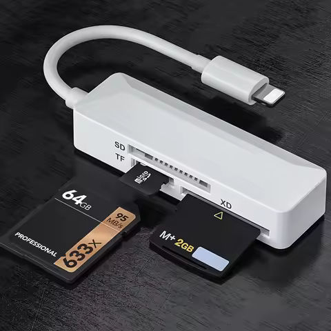 3in1 XD SD TF Type-C Memory Card Reader Adapter OTG For Lightning USB-C For DSLR Camera For Laptop C