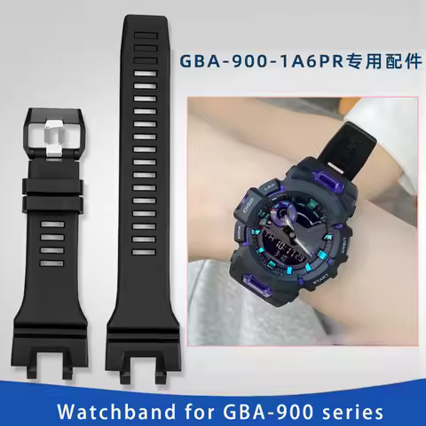 Silicone wristband for G-SHOCK Casio GBA-900 watch GBA-900-1/4A/7 resin rubber watch strap men's wat