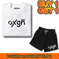 Tshirt and Short Terno Unisex Aesthetic Tshirts Plain White Shirt Taslan Short